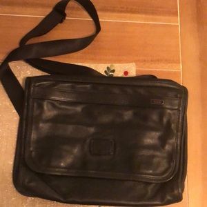 TUMI leather laptop bag